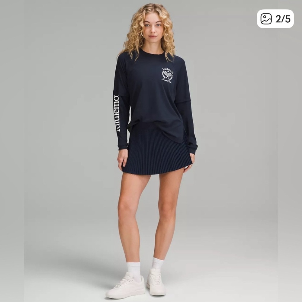 Lululemon Layered Long Sleeve T-Shirt Tennis Club - Legacy navy NEW size 8
